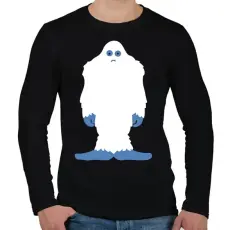 PRINTFASHION Yeti - Férfi hosszú ujjú póló - Fekete