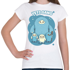 PRINTFASHION Yeti gang - Női póló - Fehér