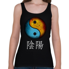 PRINTFASHION Yin és Yang - Női atléta - Fekete