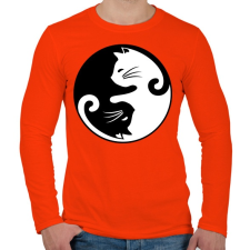 PRINTFASHION yin yang cicák - Férfi hosszú ujjú póló - Narancs férfi póló