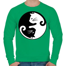 PRINTFASHION yin yang cicák - Férfi pulóver - Zöld