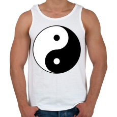 PRINTFASHION Yin-Yang - Férfi atléta - Fehér