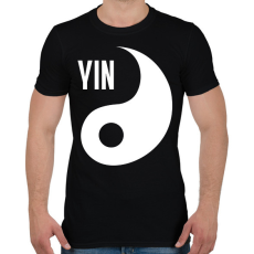 PRINTFASHION Yin Yang - Yin - Férfi póló - Fekete