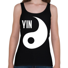 PRINTFASHION Yin Yang - Yin - Női atléta - Fekete női trikó