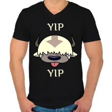 PRINTFASHION Yip yip Appa - Férfi V-nyakú póló - Fekete