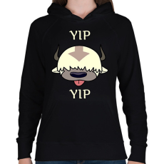 PRINTFASHION Yip yip Appa - Női kapucnis pulóver - Fekete