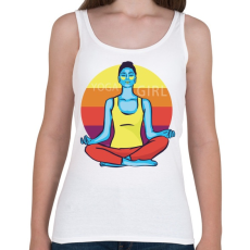 PRINTFASHION Yoga Girl - jógás lány - Női atléta - Fehér