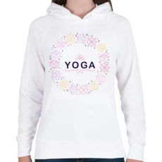 PRINTFASHION Yoga - Női kapucnis pulóver - Fehér