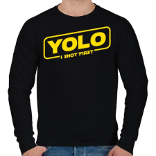 PRINTFASHION Yolo - Férfi pulóver - Fekete férfi pulóver, kardigán