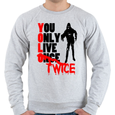 PRINTFASHION YOLO - Férfi pulóver - Sport szürke férfi pulóver, kardigán