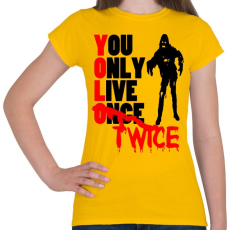 PRINTFASHION YOLO - Női póló - Sárga