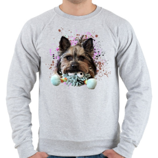 PRINTFASHION yorkie2 - Férfi pulóver - Sport szürke