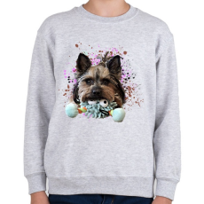 PRINTFASHION yorkie2 - Gyerek pulóver - Sport szürke