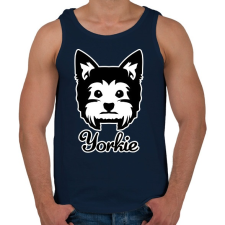 PRINTFASHION Yorkie - Férfi atléta - Sötétkék atléta, trikó
