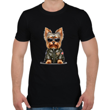 PRINTFASHION yorkie - Férfi póló - Fekete férfi póló