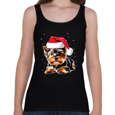 PRINTFASHION Yorkie kutyus a hóban - Női atléta - Fekete