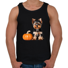 PRINTFASHION yorkie kutyus tökkel - Férfi atléta - Fekete