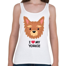 PRINTFASHION Yorkie love - Női atléta - Fehér női trikó