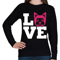 PRINTFASHION Yorkie LOVE - Női pulóver - Fekete