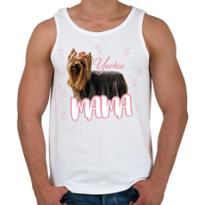PRINTFASHION Yorkie Mama - Férfi atléta - Fehér