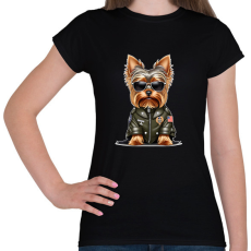 PRINTFASHION yorkie - Női póló - Fekete