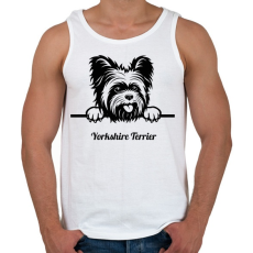 PRINTFASHION Yorkshire Terrier - Férfi atléta - Fehér