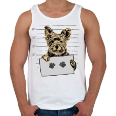 PRINTFASHION Yorkshire Terrier - Férfi atléta - Fehér