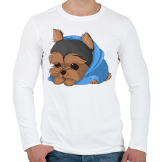 PRINTFASHION Yorkshire terrier - Férfi hosszú ujjú póló - Fehér