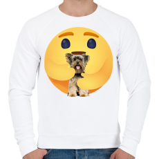 PRINTFASHION Yorkshire terrier - Férfi pulóver - Fehér