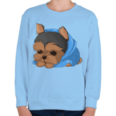 PRINTFASHION Yorkshire terrier - Gyerek pulóver - Világoskék