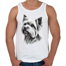 PRINTFASHION Yorkshire terrier kutya  - Férfi atléta - Fehér