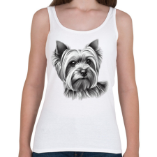 PRINTFASHION Yorkshire terrier kutya  - Női atléta - Fehér női trikó