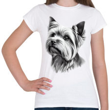 PRINTFASHION Yorkshire terrier kutya  - Női póló - Fehér női póló