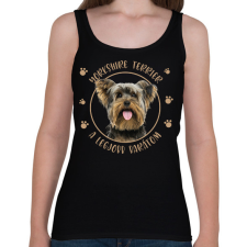 PRINTFASHION Yorkshire terrier - Legjobb barát - Női atléta - Fekete női trikó