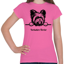 PRINTFASHION Yorkshire Terrier - Női póló - Rózsaszín női póló