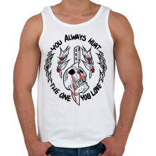 PRINTFASHION You always hurt The One you love - Férfi atléta - Fehér atléta, trikó