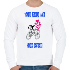 PRINTFASHION you and me2 - Férfi pulóver - Fehér férfi pulóver, kardigán