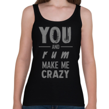 PRINTFASHION You and rum - Női atléta - Fekete női trikó