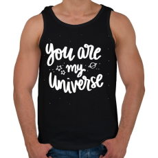 PRINTFASHION You are my Universe - Férfi atléta - Fekete