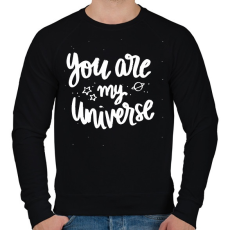 PRINTFASHION You are my Universe - Férfi pulóver - Fekete