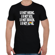 PRINTFASHION ... you are not alone. - humanista - LMBT / LMBTQIA (134) - Férfi póló - Fekete férfi póló
