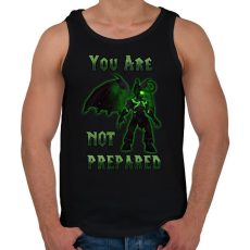 PRINTFASHION You Are Not Prepared - Férfi atléta - Fekete