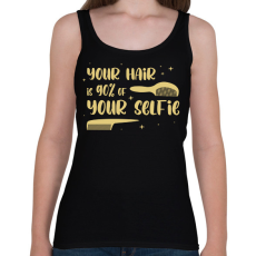 PRINTFASHION You hair is 90% of your slefie - Női atléta - Fekete