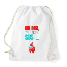 PRINTFASHION You kinda Sus! - Among Us - Sportzsák, Tornazsák - Fehér tornazsák