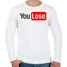 PRINTFASHION you lose - Férfi hosszú ujjú póló - Fehér férfi póló
