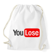 PRINTFASHION you lose - Sportzsák, Tornazsák - Fehér tornazsák
