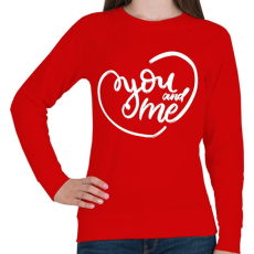 PRINTFASHION You & me - Női pulóver - Piros