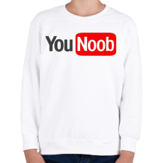 PRINTFASHION you noob - Gyerek pulóver - Fehér
