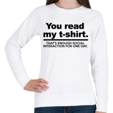 PRINTFASHION You read my T-shirt. - Női pulóver - Fehér női pulóver, kardigán