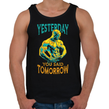 PRINTFASHION You said tomorrow - Férfi atléta - Fekete atléta, trikó